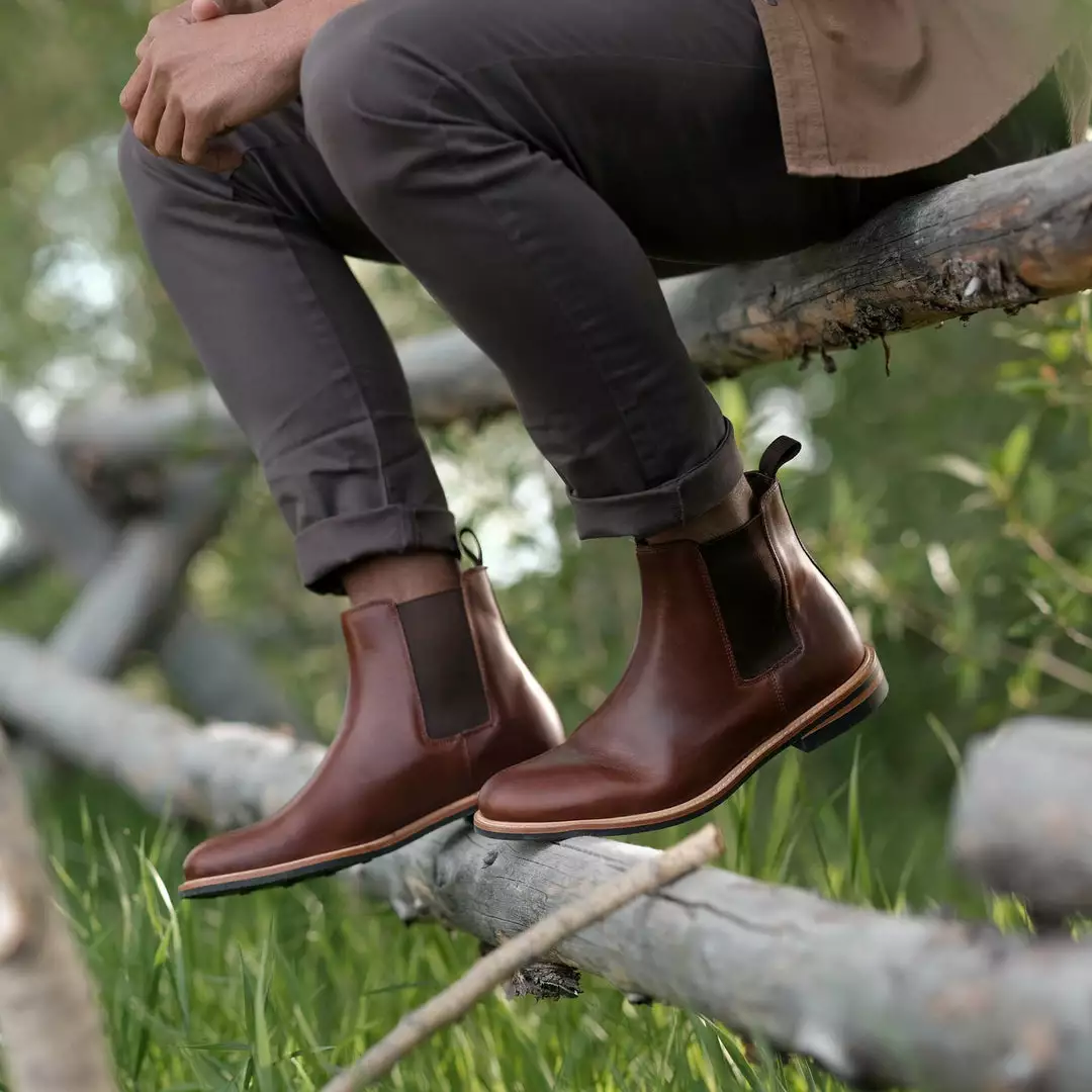 Nisolo Men's All-Weather Chelsea Boot - Brandy 3 Nisolo Men's All-Weather Chelsea Boot - Brandy