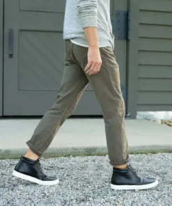 Nisolo Men's Cortez Mid Top Sneaker - Black