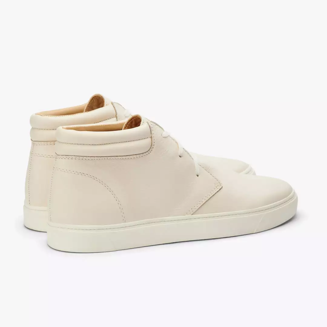 Nisolo Men's Cortez Mid Top Sneaker - Bone 8 Nisolo Men's Cortez Mid Top Sneaker - Bone