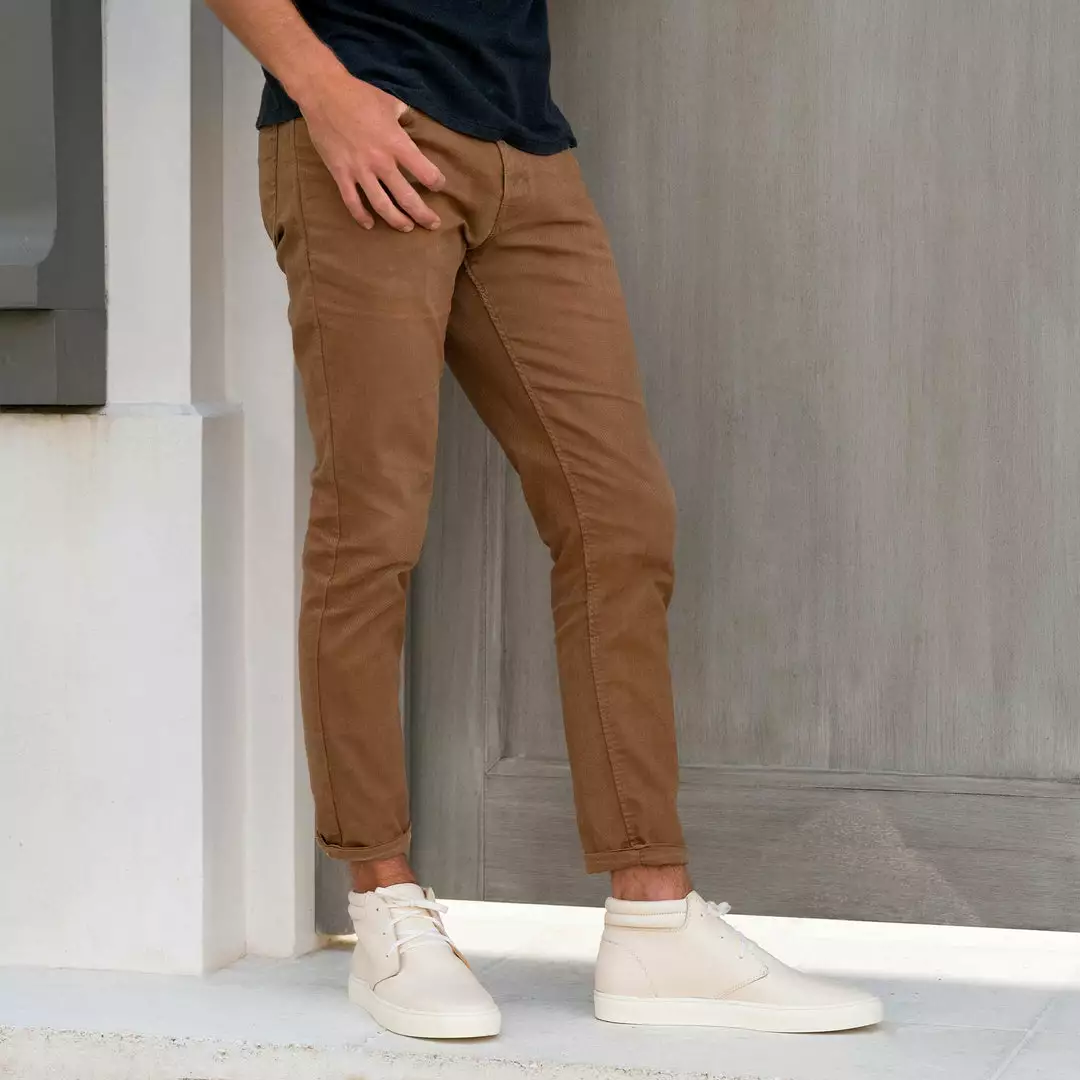 Nisolo Men's Cortez Mid Top Sneaker - Bone 5 Nisolo Men's Cortez Mid Top Sneaker - Bone