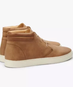 Nisolo Men's Cortez Mid Top Sneaker - Tobacco