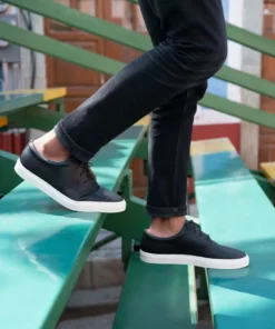 Nisolo Men's Diego Low Top Sneaker - Black