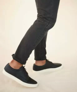 Nisolo Men's Diego Low Top Sneaker - Black