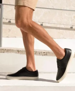 Nisolo Men's Diego Low Top Sneaker - Black