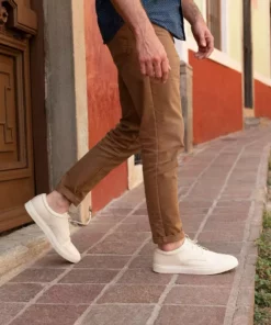 Nisolo Men's Diego Low Top Sneaker - Bone