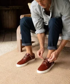 Nisolo Men's Diego Low Top Sneaker - Brandy 12 Nisolo Men's Diego Low Top Sneaker - Brandy