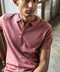 No Nasties Men's Knit Polo Shirt