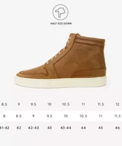 Nisolo Men's Rey High Top Sneaker - Tobacco