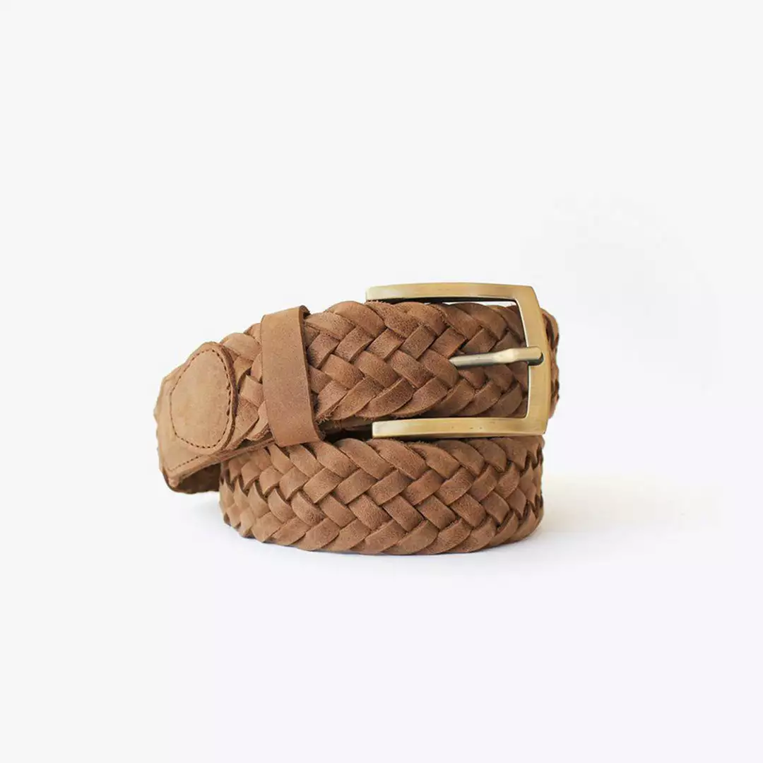 Nisolo Men's Teyo Woven Belt - Tobacco Accessories 1 Nisolo Men's Teyo Woven Belt - Tobacco Accessories