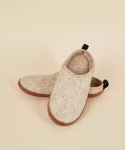 Kyrgies Best Sellers Men's Wool Slipper Slides - Oatmeal