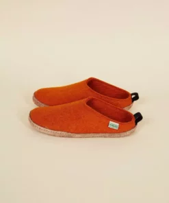 Kyrgies Best Sellers Men's Wool Slipper Slides - Orange