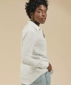 Poplinen Mercedes Upcycled Long Sleeve Linen Shirt