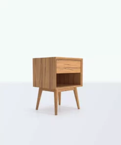 Masaya & Co. Mid Century One Drawer Side Table / Nightstand Furniture