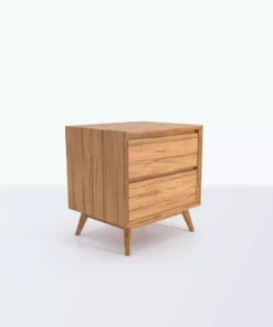 Masaya & Co. Mid Century Two Drawer Side Table / Nightstand