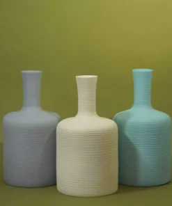 Middle Kingdom Home Goods Cold Mountain Tulip Porcelain Vase - Denim