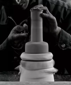 Middle Kingdom Home Goods Cold Mountain Tulip Porcelain Vase - Lilac Gray 5 Middle Kingdom Home Goods Cold Mountain Tulip Porcelain Vase - Lilac Gray