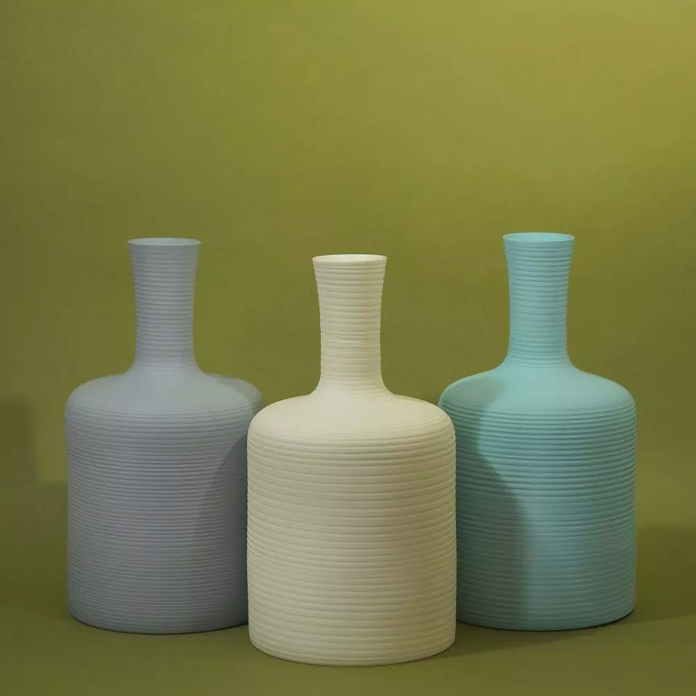 Middle Kingdom Home Goods Cold Mountain Tulip Porcelain Vase - Lilac Gray 2 Middle Kingdom Home Goods Cold Mountain Tulip Porcelain Vase - Lilac Gray