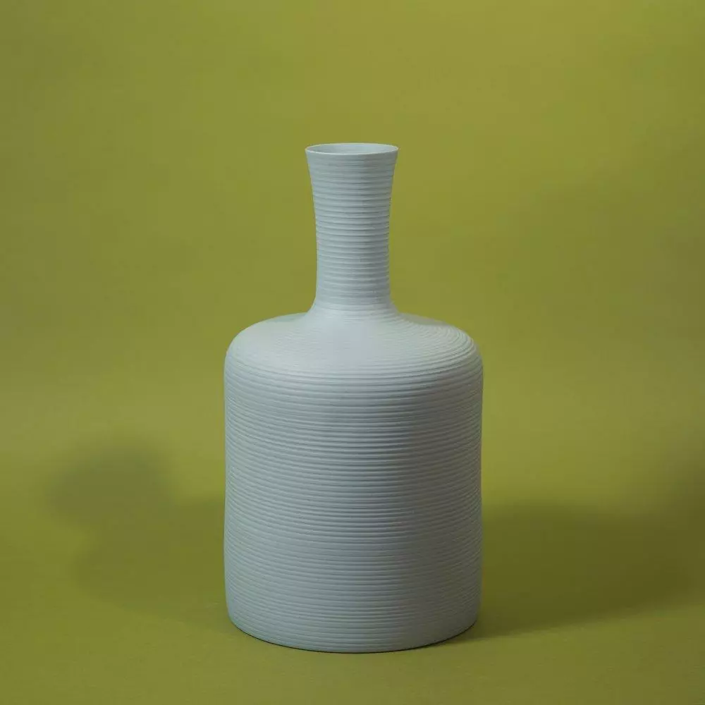 Middle Kingdom Home Goods Cold Mountain Tulip Porcelain Vase - Lilac Gray 1 Middle Kingdom Home Goods Cold Mountain Tulip Porcelain Vase - Lilac Gray