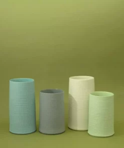 Middle Kingdom Home Goods Cold Mountain Porcelain Vase - Denim Blue