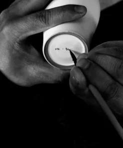 Middle Kingdom Cold Mountain Porcelain Vase - Steel Grey