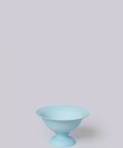 Middle Kingdom Planters + Vases Footed Porcelain Vase - Denim