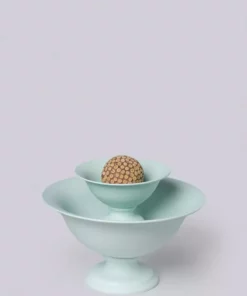 Middle Kingdom Planters + Vases Footed Porcelain Vase - Mint