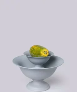 Middle Kingdom Footed Porcelain Vase - Steel Gray Planters + Vases 11 Middle Kingdom Footed Porcelain Vase - Steel Gray Planters + Vases