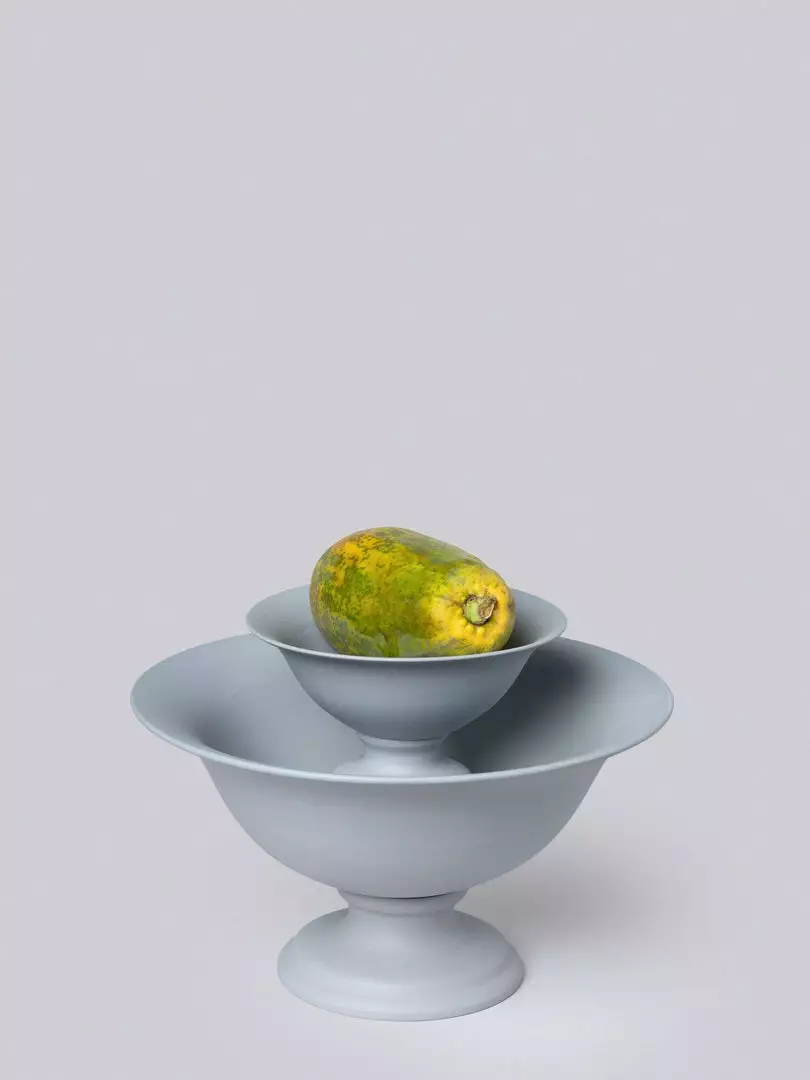 Middle Kingdom Footed Porcelain Vase - Steel Gray Planters + Vases 4 Middle Kingdom Footed Porcelain Vase - Steel Gray Planters + Vases