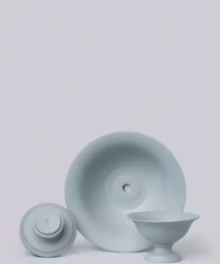 Middle Kingdom Footed Porcelain Vase - Steel Gray Planters + Vases 10 Middle Kingdom Footed Porcelain Vase - Steel Gray Planters + Vases