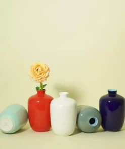 Middle Kingdom BIPOC Owned Glossy Small Plum Porcelain Vase 7 Middle Kingdom BIPOC Owned Glossy Small Plum Porcelain Vase