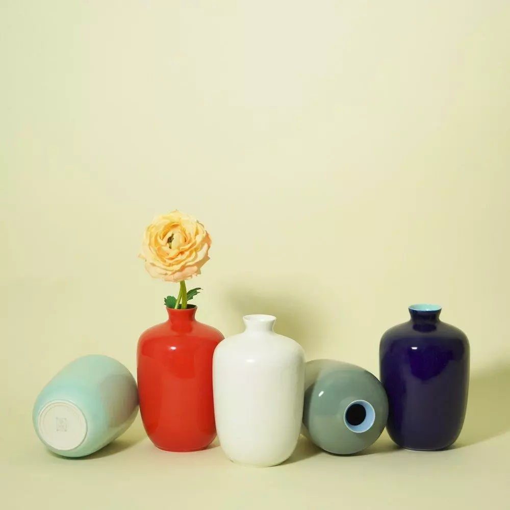 Middle Kingdom BIPOC Owned Glossy Small Plum Porcelain Vase 2 Middle Kingdom BIPOC Owned Glossy Small Plum Porcelain Vase