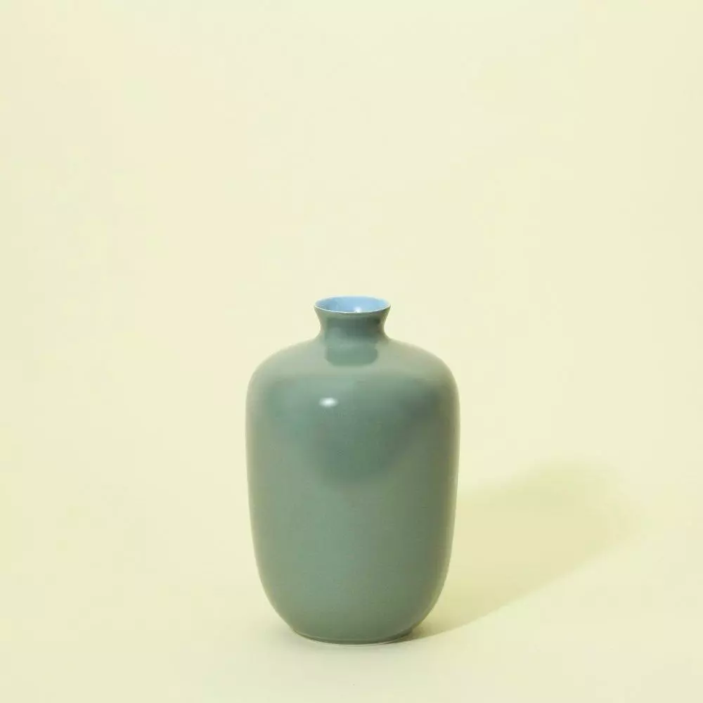 Middle Kingdom BIPOC Owned Glossy Small Plum Porcelain Vase 6 Middle Kingdom BIPOC Owned Glossy Small Plum Porcelain Vase