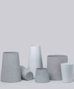 Middle Kingdom Large Porcelain Cylinder -Ash Home Goods