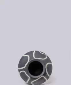 Middle Kingdom BIPOC Owned Memphis Apple Vase - Black