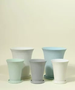 Middle Kingdom BIPOC Owned Piccolo Porcelain Conical Pot - Denim