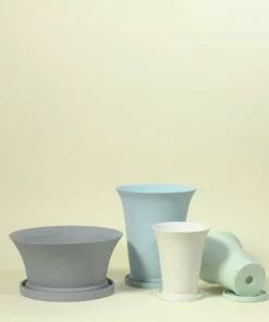 Middle Kingdom BIPOC Owned Piccolo Porcelain Conical Pot - Denim