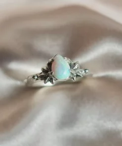 Iron Oxide Milky Way Teardrop Ring Jewelry