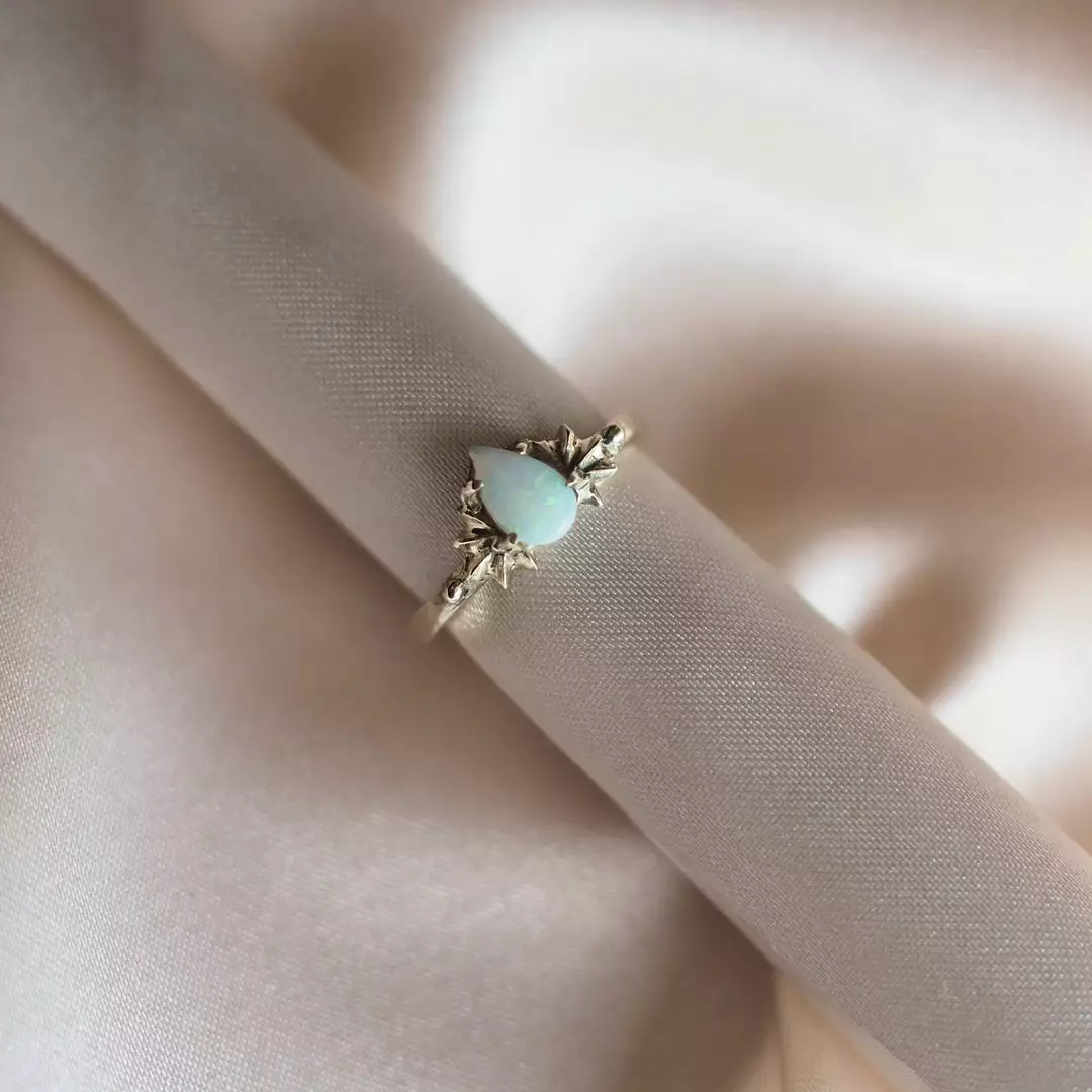 Iron Oxide Milky Way Teardrop Ring Jewelry 7 Iron Oxide Milky Way Teardrop Ring Jewelry