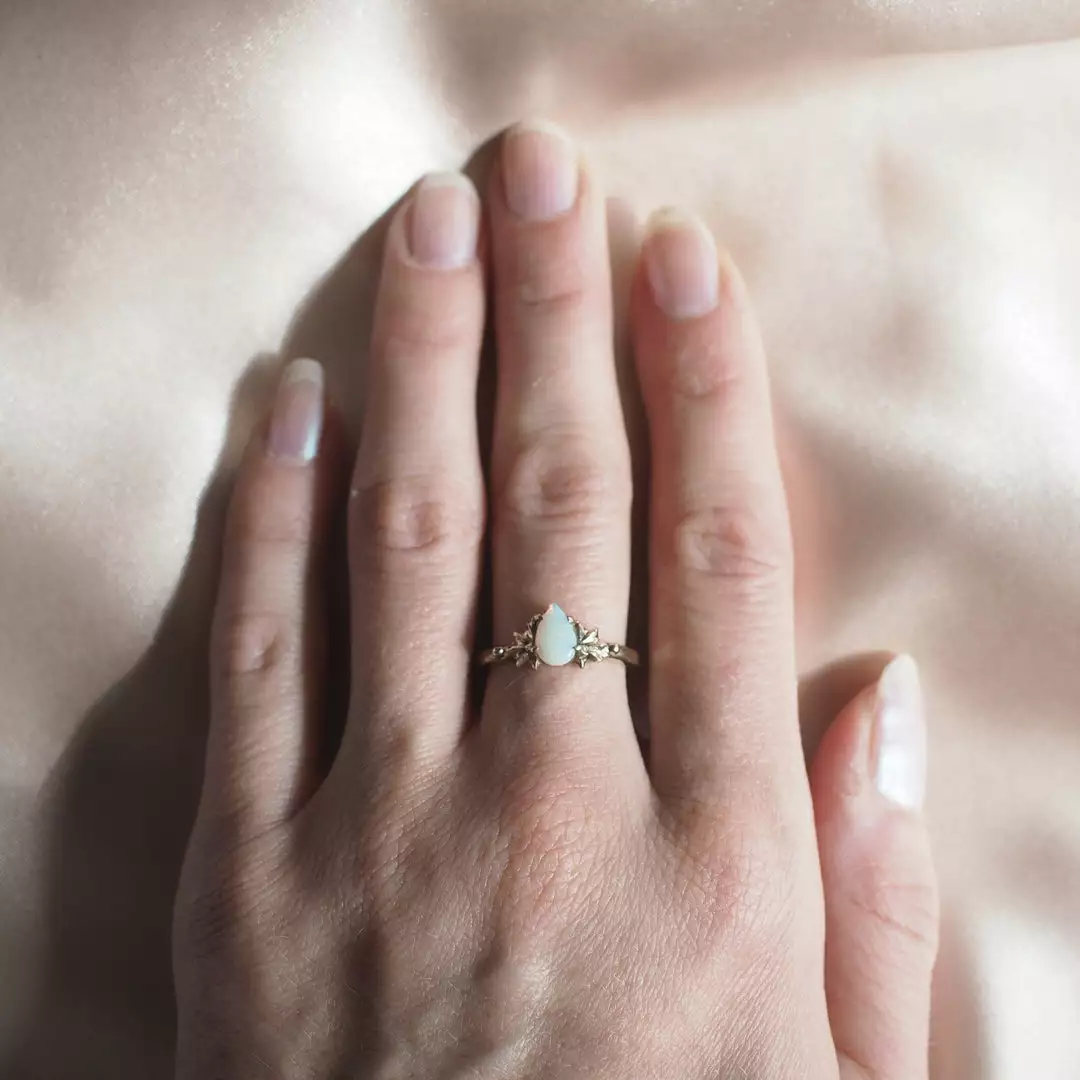 Iron Oxide Milky Way Teardrop Ring Jewelry 2 Iron Oxide Milky Way Teardrop Ring Jewelry