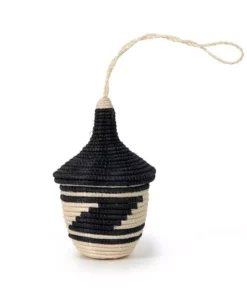 Azizi Life Miniature Basket Ornament - Black 4 Azizi Life Miniature Basket Ornament - Black