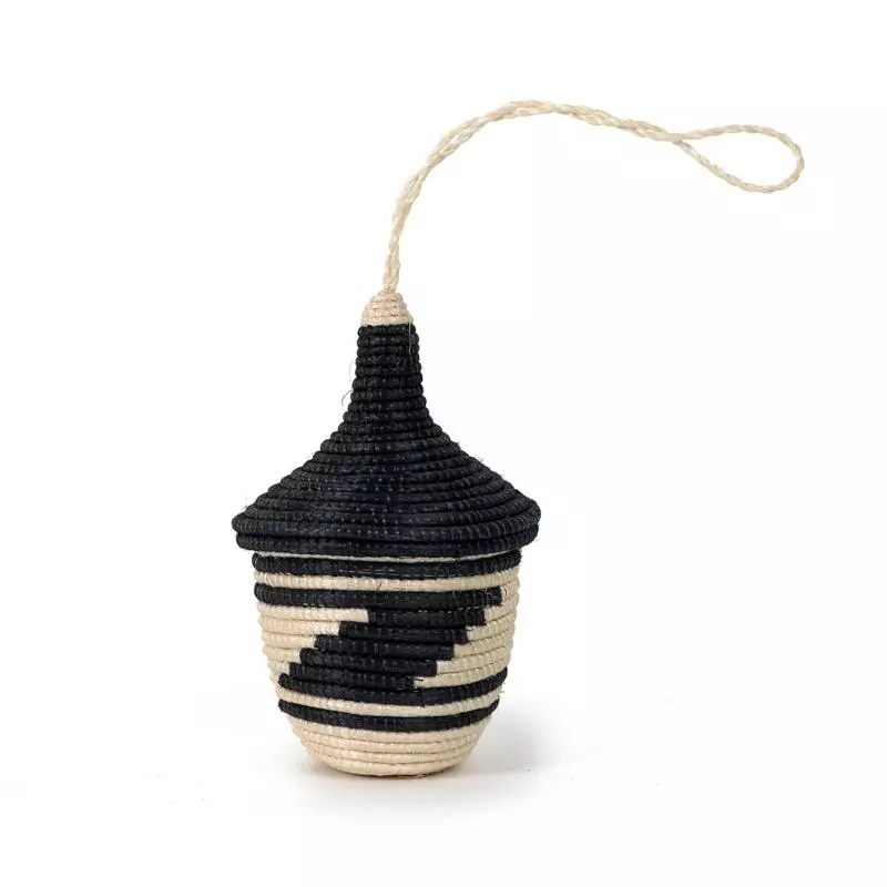 Azizi Life Miniature Basket Ornament - Black 2 Azizi Life Miniature Basket Ornament - Black