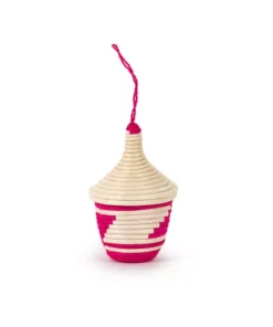 Azizi Life Miniature Basket Ornament - Pink