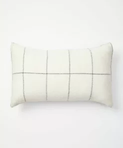 Minna Home Goods Anni Wool Lumbar Pillow - Cream