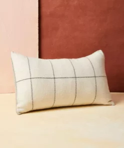 Minna Home Goods Anni Wool Lumbar Pillow - Cream