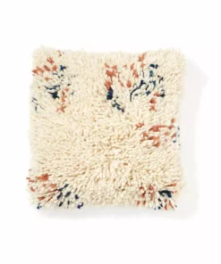 Minna Antigua Wool Shag Throw Pillow Handcrafted