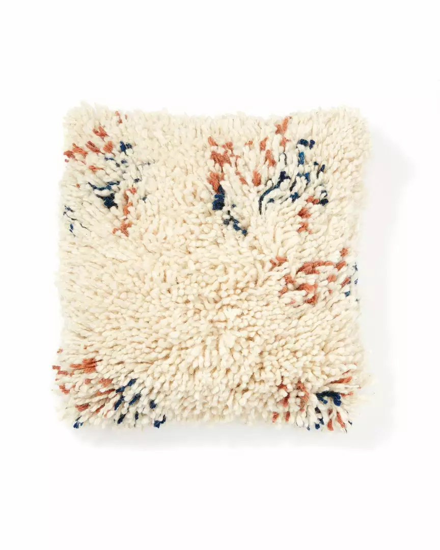 Minna Antigua Wool Shag Throw Pillow Handcrafted 2 Minna Antigua Wool Shag Throw Pillow Handcrafted