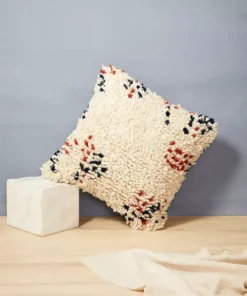 Minna Antigua Wool Shag Throw Pillow Handcrafted