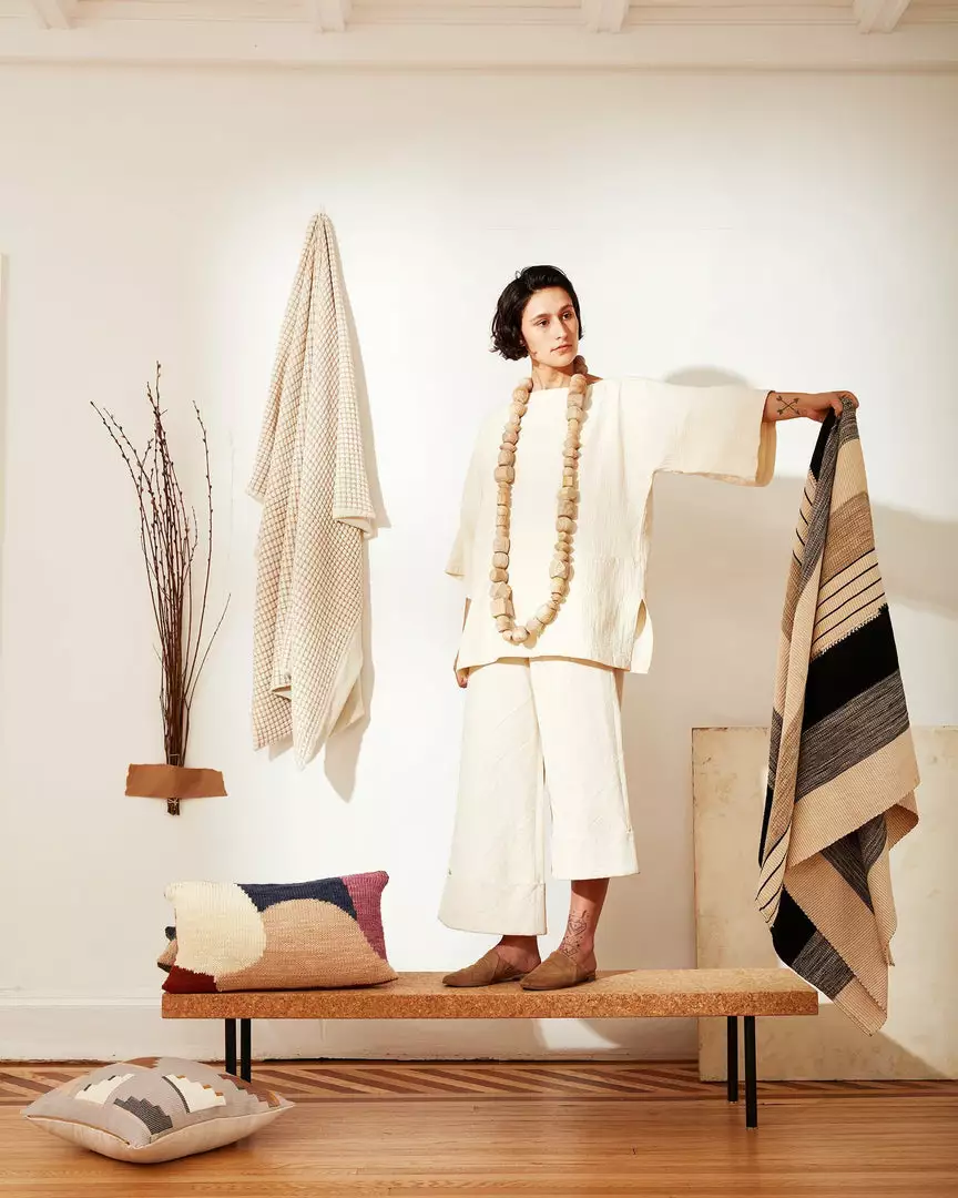 Minna Handcrafted Basket Alpaca Throw Blanket - Camel 4 Minna Handcrafted Basket Alpaca Throw Blanket - Camel