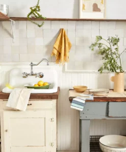 Minna Handcrafted Dandelion Stripe Towel