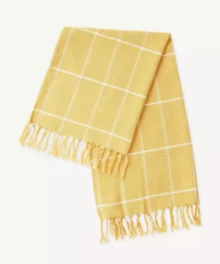 Minna Handcrafted Gold Grid Towel 6 Minna Handcrafted Gold Grid Towel